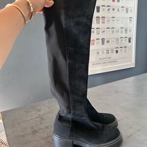 Stuart Weitzman Black Over-the-Knee Boots